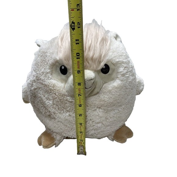 White/Cream Baby Lamb Round Soft Plush Stuffed Animal Teddy Bear - Picture 5 of 8